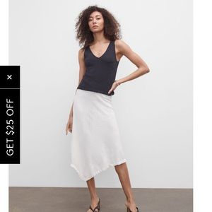 Club Monaco pointelle skirt (NWT, M, Ivory)